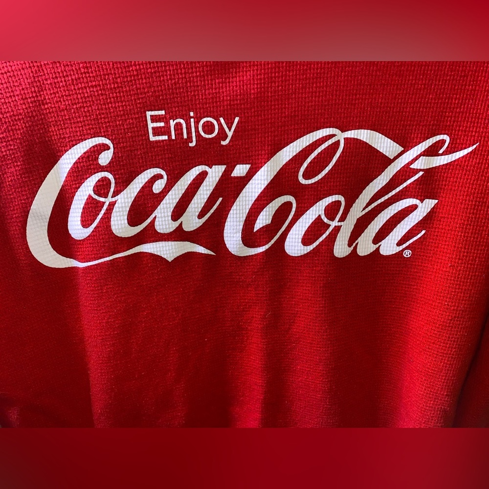 “Coca-Cola” Classic Colors Long-sleeve Crop Top